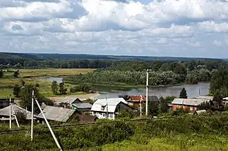 De monding van de Vilva in de Oesva