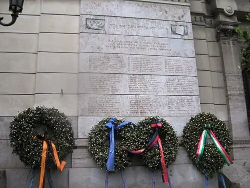 Gedenkteken op de Nieuwe Synagoge.