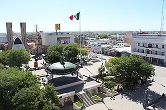 Het plein Plaza  Miguel Hidalgo in Reynosa