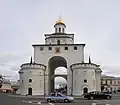 De Gouden Poort van Vladimir, voltooid in 1164 (huidige vorm 18e eeuw)