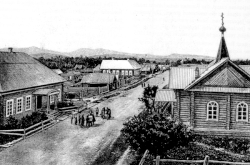 Tekening van Russisch-orthodoxe kerk rond 1880