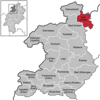 Kaart van Volkmarsen