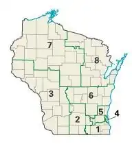 Congresdistricten van Wisconsin sinds 2003