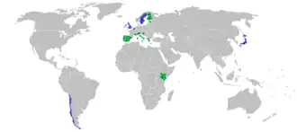 De landen en steden die in 2021 een WK rally zullen organiseren.