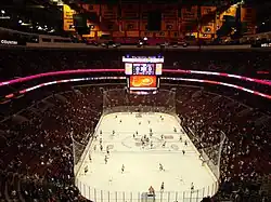 Wells Fargo Center voor een Flyers-wedstrijd