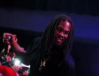 Waka Flocka Flame tijdens een optreden op 6 augustus 2014 in de London Hall in Londen