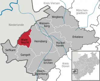 Kaart van Waldfeucht