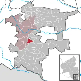 Kaart van Waldhambach (Duitsland)