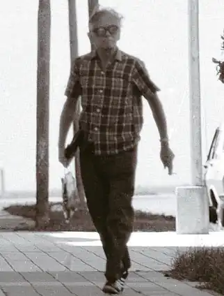 Walter Kutschmann in Miramar, Argentinië, waar hij woonde onder een valse identiteit, 4 januari 1975.