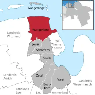 Kaart van Wangerland