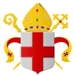 Het wapen van het bisdom Haarlem voor de naamswijziging naar Haarlem-Amsterdam