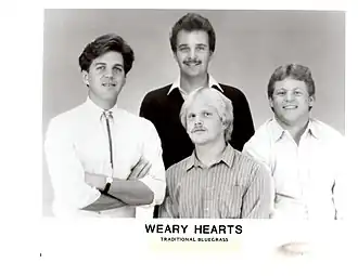 V.l.n.r: Butch Baldassari, Eric Uglum, Ron Block (onder), Mike Bub