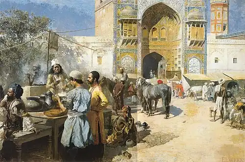 An Open-Air Restaurant, Lahore(ca. 1889), privécollectie
