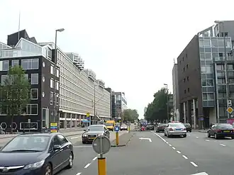 De Weesperstraat ter hoogte van de Nieuwe Keizersgracht