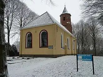 Achterzijde Hervormde kerk van Wehe.