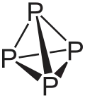 Structuurformule van witte fosfor