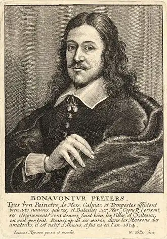 Gravure van B. Peeters door Wenceslas Hollar