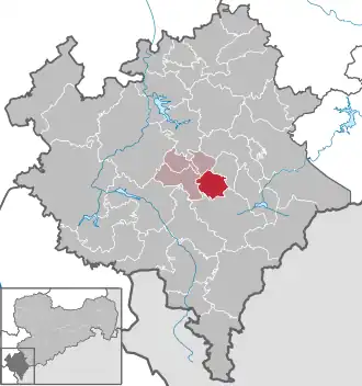 Kaart van Werda (Duitsland)