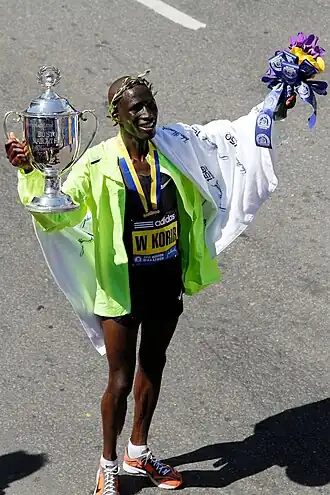 Overwinning bij de Boston Marathon 2012