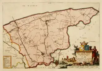 Westdongeradeel (1718) in de "Uitbeelding der heerlijkheit Friesland"