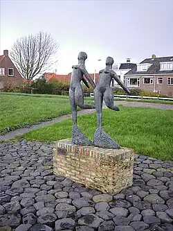 Beeld Westenwind uit 1996 van Karianne Krabbendam