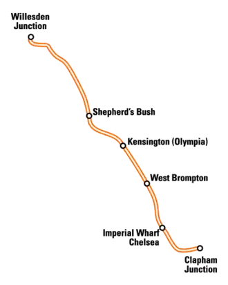 Netwerkkaart van de West London Line