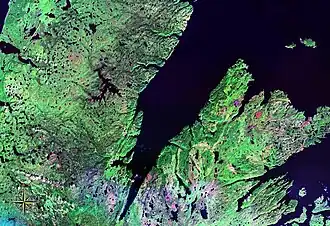 Satellietbeeld van de White Bay