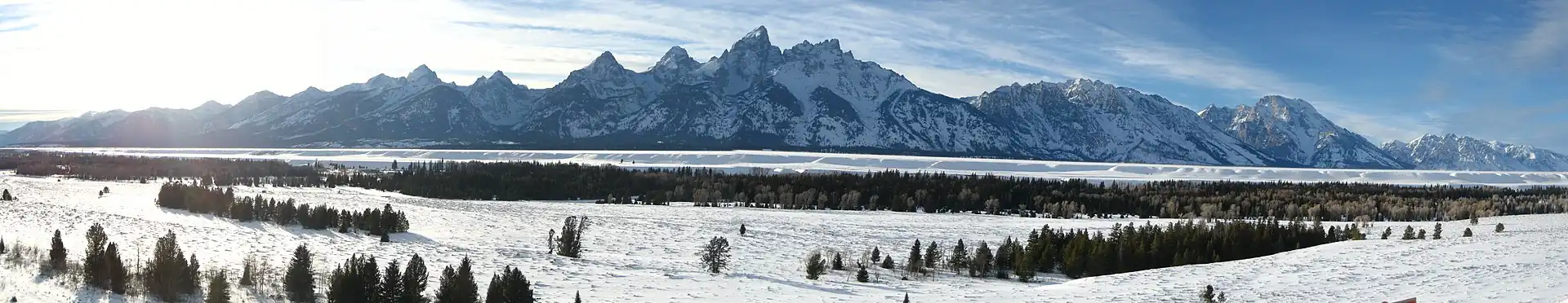 Panorama over het dal Jackson Hole