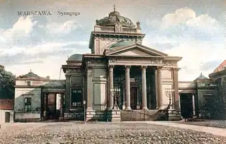 De Grote Synagoge van Warschau in 1910