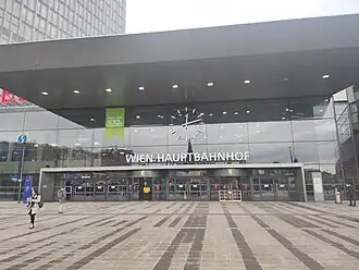 Voorzijde Wien Hauptbahnhof