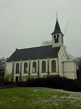 Kerk in 2010 op een regenachtige dag