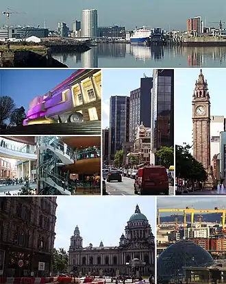 Een collage van Belfast