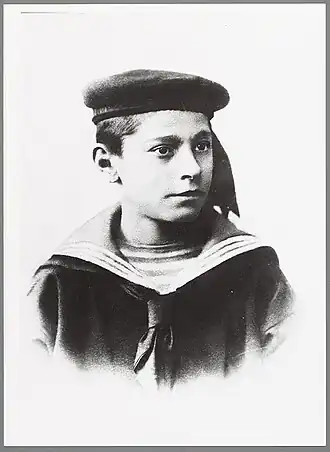 Willem Hendrik Meijer in 1892 als leerling op de Kweekschool voor Zeevaart te Leiden