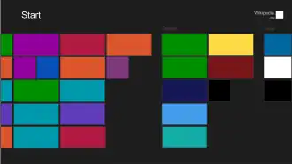 Een versimpeld voorbeeld van de nieuwe Modern UI in Windows 8 en RT.