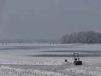 Paterswoldsemeer tijdens de winter van 2013