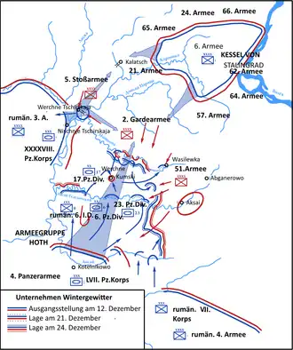Plan (lichtblauwe pijlen) en daadwerkelijke aanvalsbewegingen