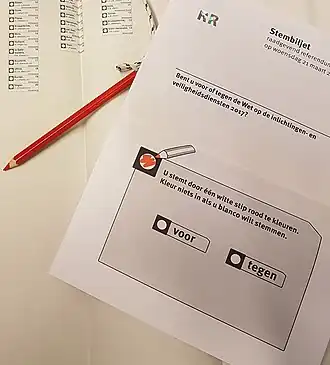 Stembiljet voor het referendum