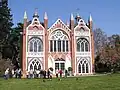 Gotisch Huis (Gotisches Haus) in het Wörlitzer Park (bouwperiode 1773-1813)