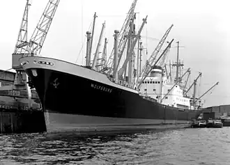 Vrachtschip Wolfsburg (1962) in Hamburg