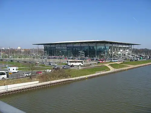 De Volkswagen-Arena, stadion van voetbalclub VfL Wolfsburg
