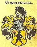 Wapen van de familie van Wolffskeel volgens het wapenboek van Johann Siebmacher