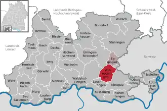 Kaart van Wutöschingen