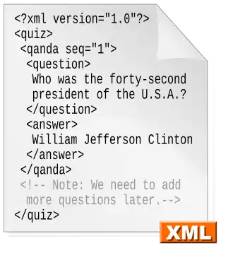 Een grafische beschrijving van een eenvoudig XML-document