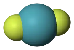 Molecuulmodel van xenondifluoride