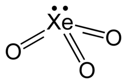Structuurformule van xenontrioxide