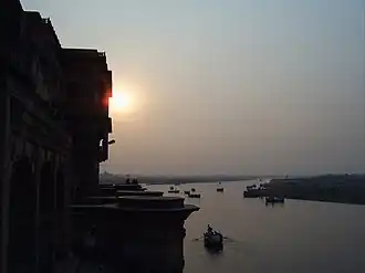 Yamuna langs Kesi Ghat in Vrindavan.