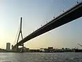 Zicht van onder de brug