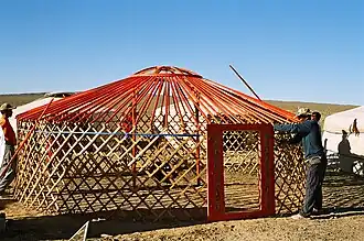 Dakstokken op hun plaats