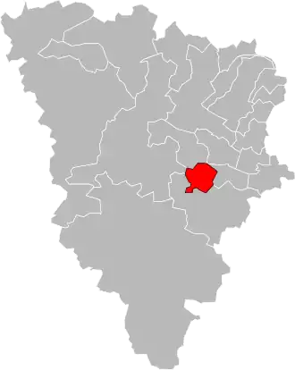 Locatie van het kanton