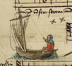 Illustratie in een initiaal L